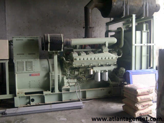 Genset Mitsubishi S 12 A PTAA + Generator Leroy Somer 800 