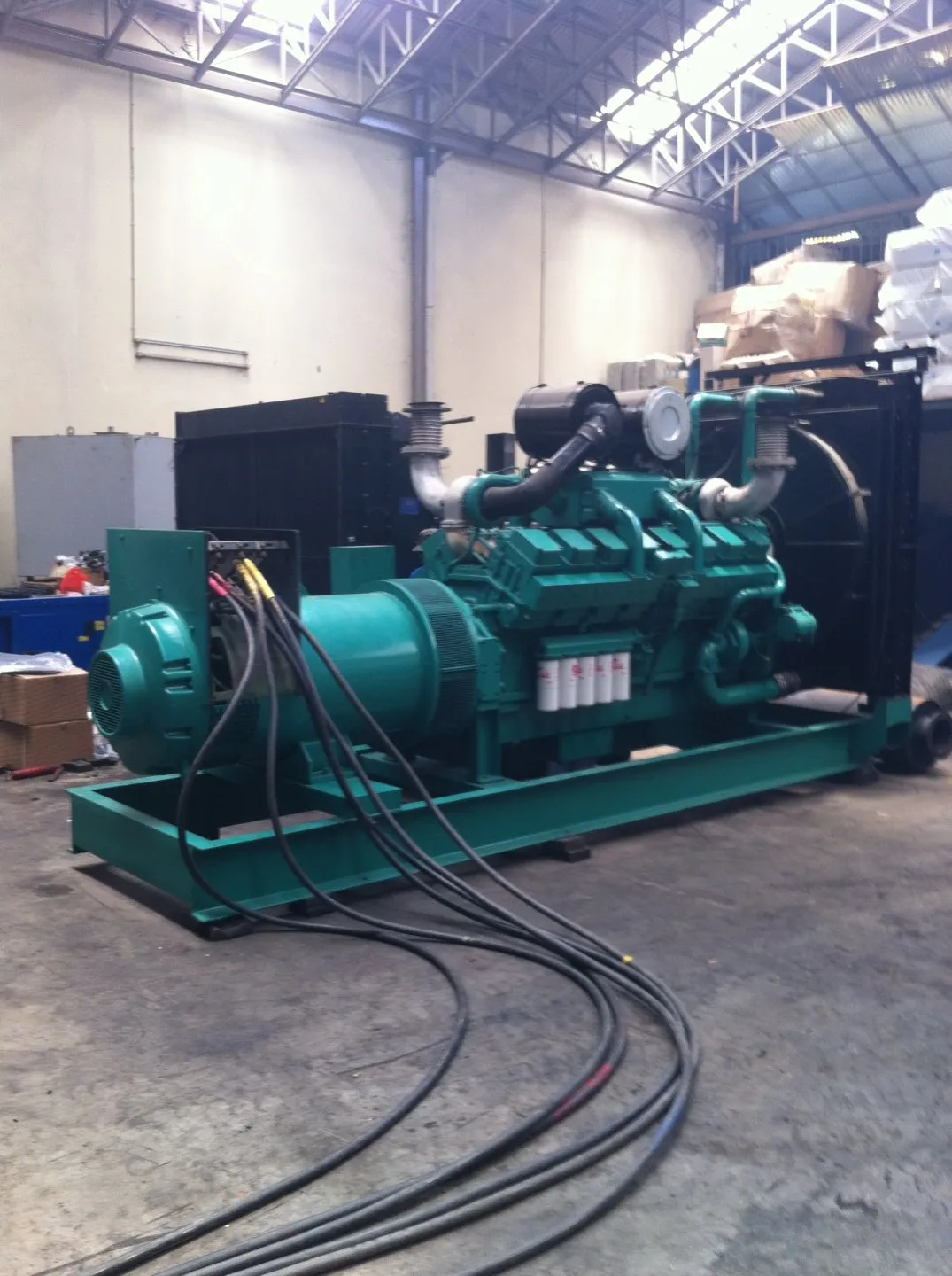 Genset Bekas Cummins Diesel Genset Bekas Cummins Type Engine KTA 38 G2 + Lerroy Sommer 1000 Kva genset cummins kta 38 g2 lerroy somer 1000 kva open type tahun 2003 picture 25