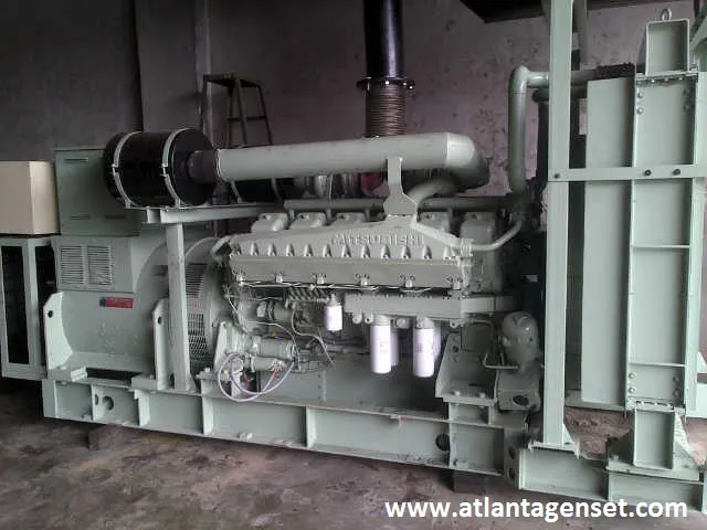 Genset Bekas Mitsubishi Genset Mitsubishi S 12 A PTAA + Generator Leroy Somer 800 Kva Th 2004 Open Type genset mitsubishi s 12 a ptaa leroy somer 800 kva tahun 2004 picture 9a
